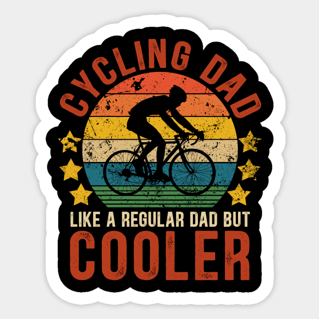 Cycling Dad Funny Vintage Cycling Father's Day Gift Sticker by Kimko